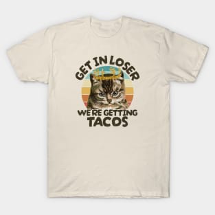 Get in Loser - Retro  missing Cat T-Shirt